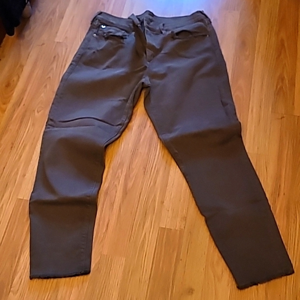 Olive green True Religion jeans